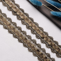 Тесьма кружево 66A-UG1286 кофе (45,72 м)