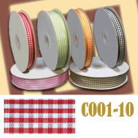 Лента в клетку 10-C001-38 красная (50 ярд)