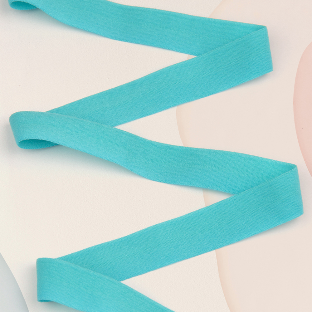 Эластичная отделочная лента 16/13 (14) MC-005 бирюзовая (50 ярд)