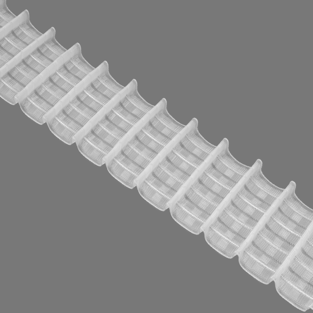 Шторная лента многокарманная 4428MP (1:1,65) Oz-is Premium прозрачная 8 см/50м (8 карманов, 4 лески)