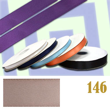 Лента атласная двухсторонняя 146 грязно-розовый 19 мм (6/8") (100 ярд)