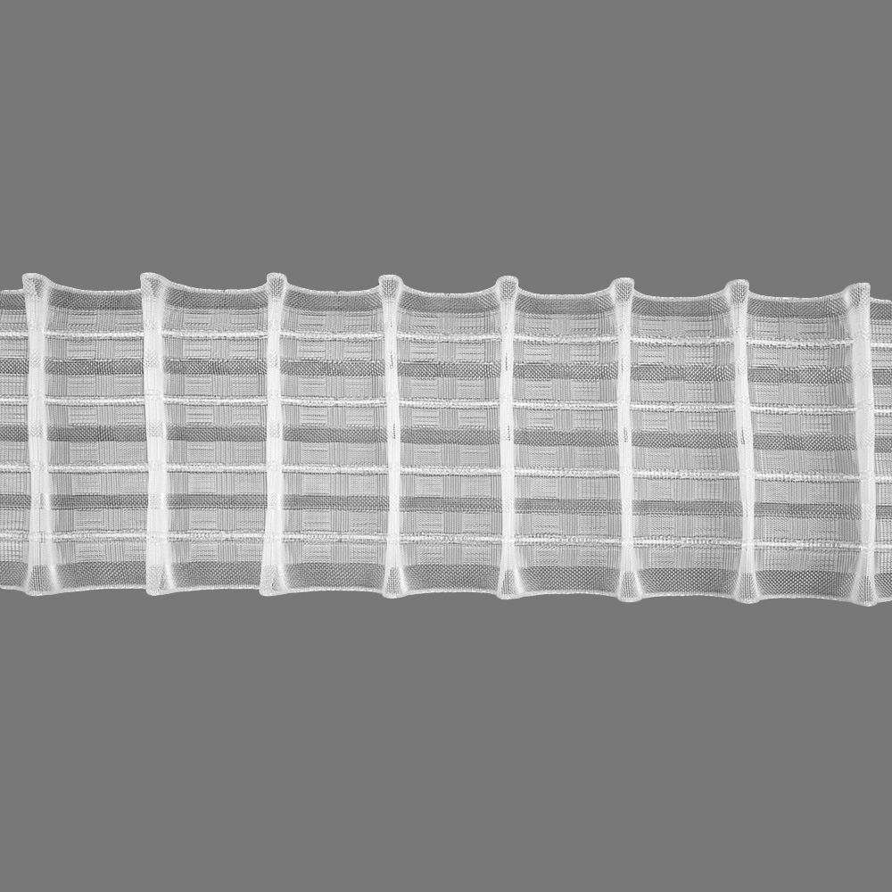 Шторная лента многокарманная 4338MP (1:1,8) Oz-is Premium прозрач. 10 см/50 м (8 карм, корд-4 лески)