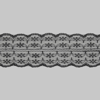 Кружево капроновое 270-2A черный, 4 см, (274,32 м/22,86 м)