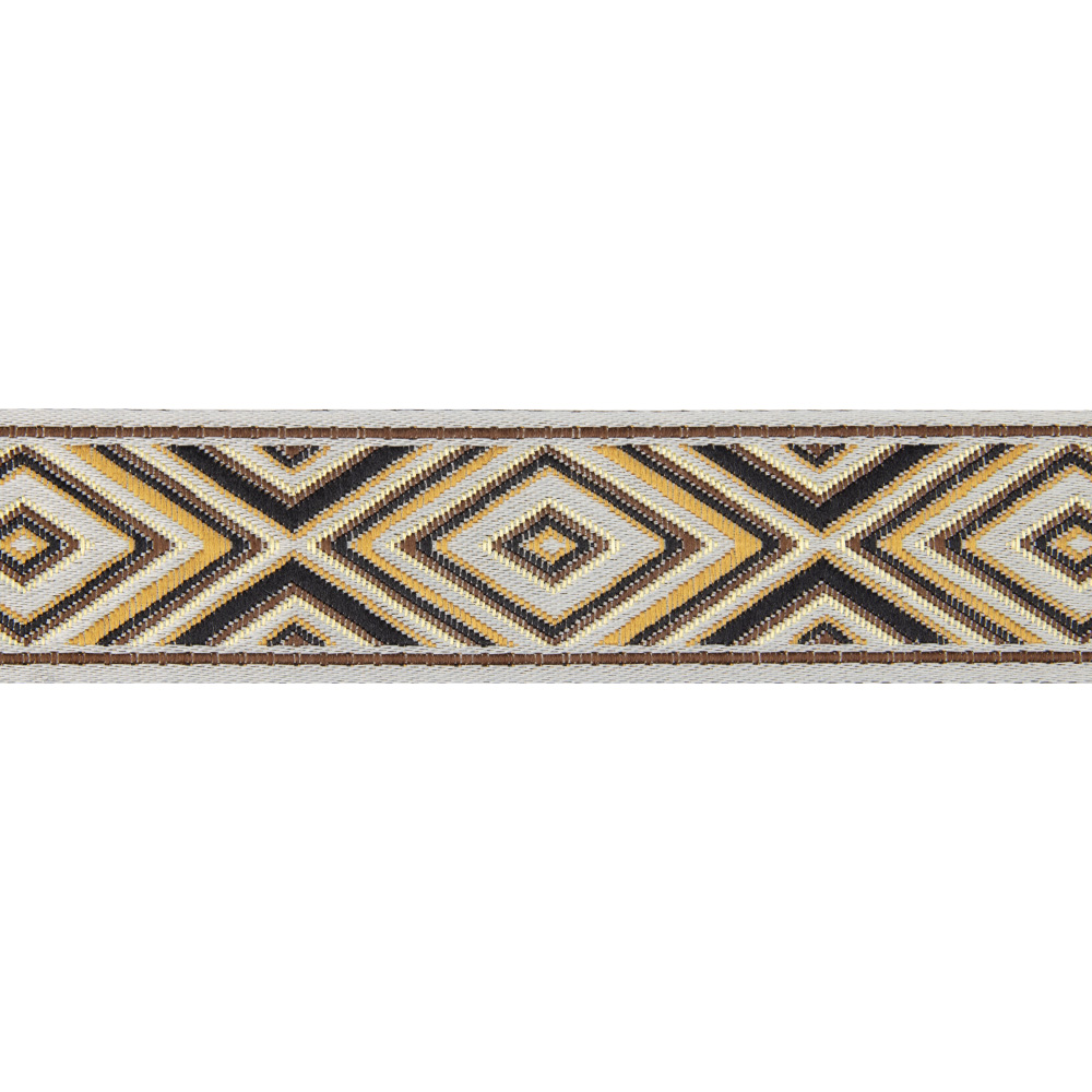 Текстильный бордюр YGH185C-4 Mirtex бежево-коричневый "Kalahari", ширина 3,5 см/±25 м