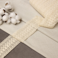 Кружево вязаное 5408 рисовый 100%ХЛ (шир. 70 мм, 91,44 м/22,86 м)