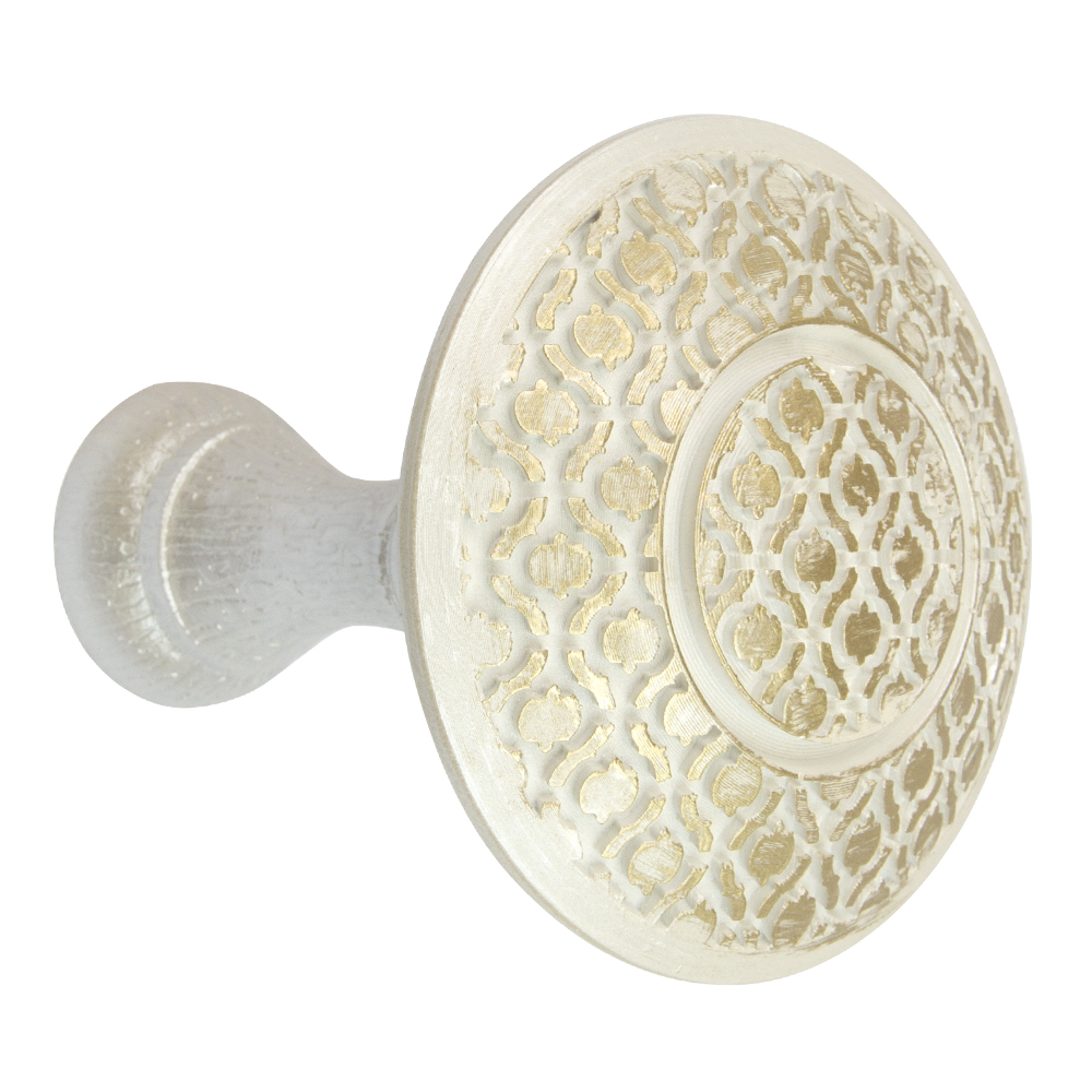 Держатель-розетка для подхват SD-08-8 (Mini) молочный поталь "Royyana-Amphora"  L10см/d9,5см (2 шт)