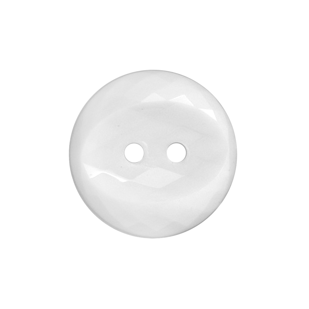 Пуговица пластиковая K1048-24L белый (500 шт)