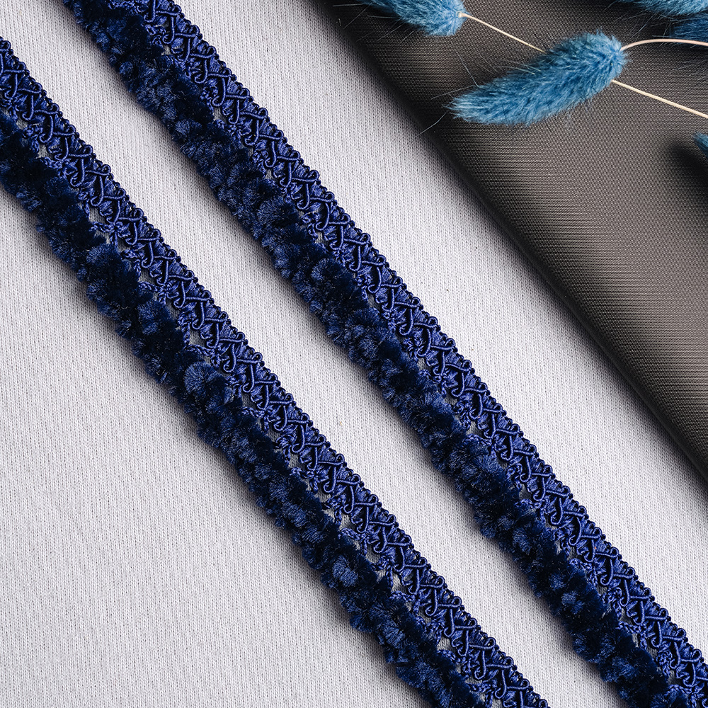 Тесьма бахрома 8917 синий (45,72 м)