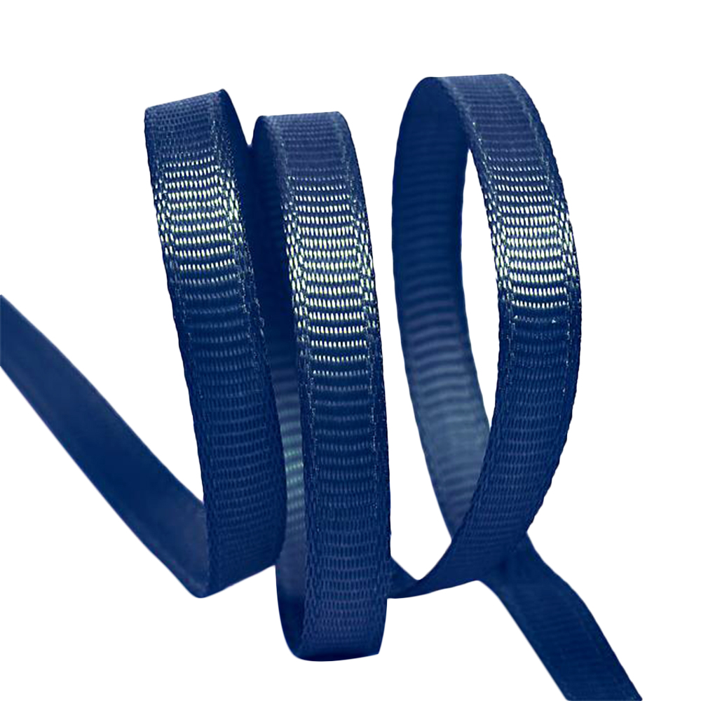 Лента репсовая 6 мм №374 темно-синий (27,42 м)