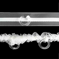 Шторная лента органза с пластиковыми кольцами Oz-is 3967MPH (корд-1 шнур стяжка) 1,5 см/100 м