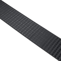 Шторная лента многокарманная 900011WB (без кордов) MirTenda Premium тканая черная 9 см/100 м