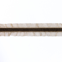 Оборка на бархатной резинке 2-сторонняя 118-A3TF коричневый (45,72 м)