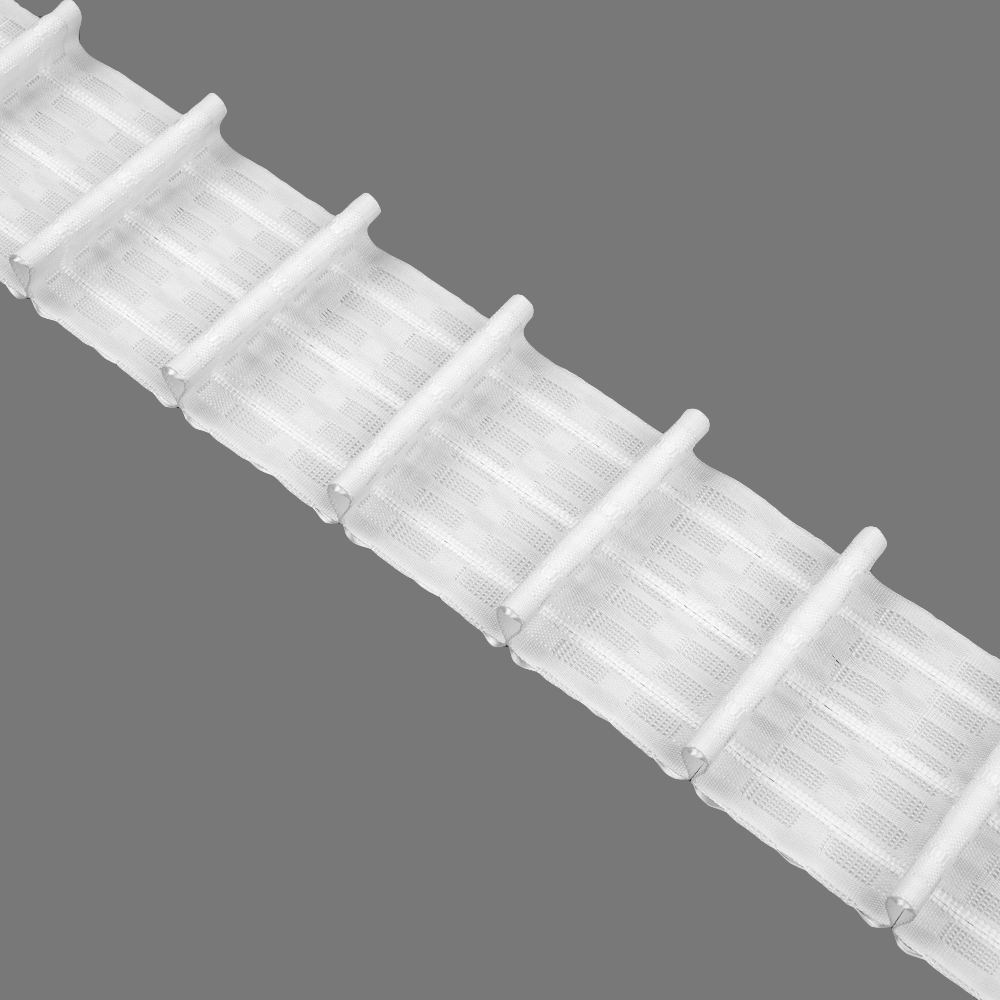 Шторная лента многокарманная 2913 MirTenda тканая 8 см/50 м (К=1:1,8, корд - 3 шнура, 8 карманов)