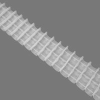 Шторная лента многокарманная 2913Т(1:2) MirTenda Premium прозрач. 7,6см/50м (7 карм., корд-3 лески)