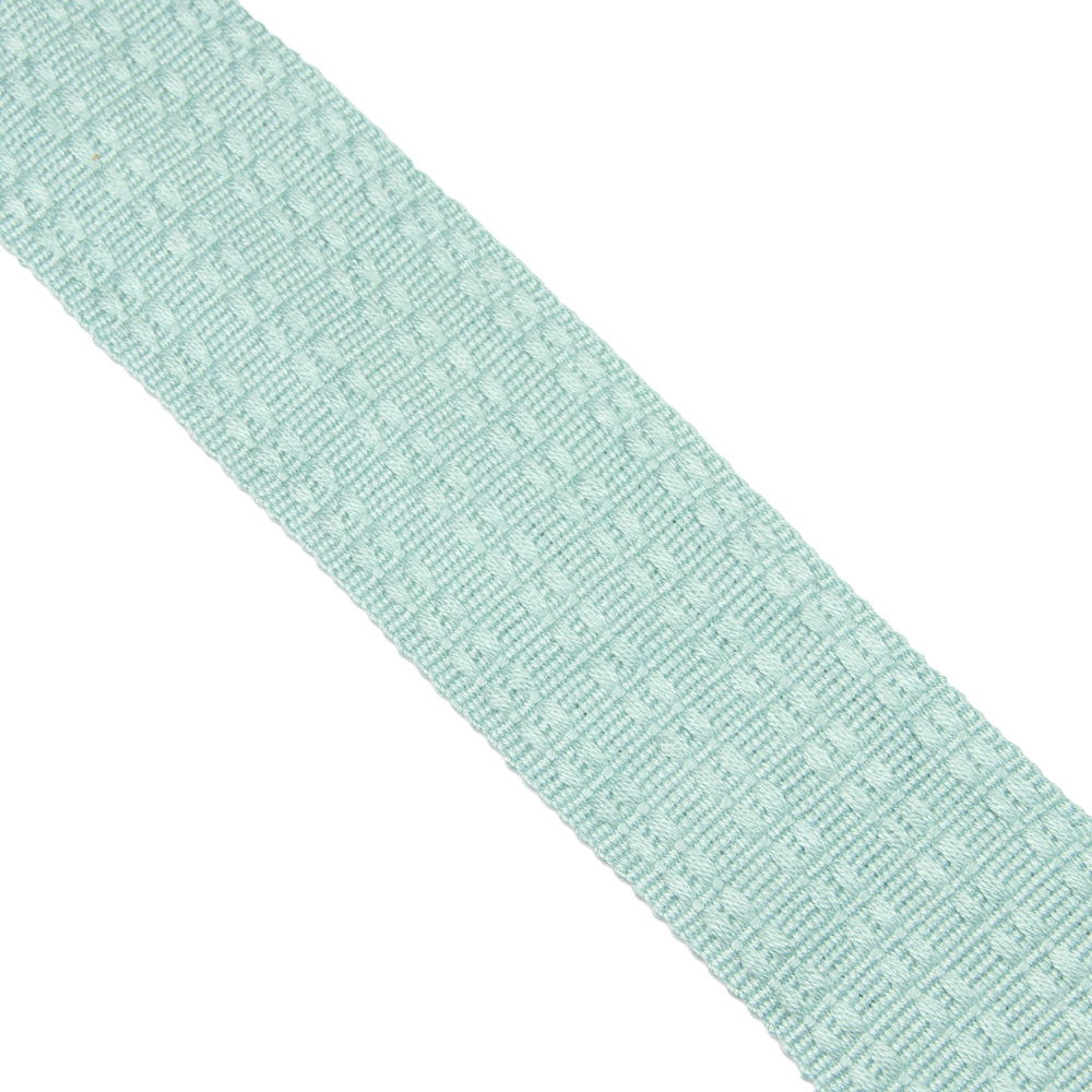 Текстильный бордюр VR05-B2 Mirtex светло-бирюзовый "Dotted Line" (4,5 см/10 м)