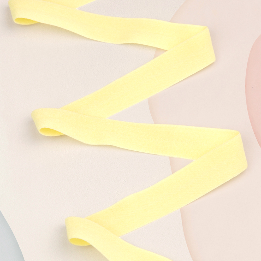 Эластичная отделочная лента 16/16 (8) MC-005 светло-желтая (50 ярд)