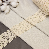 Кружево вязаное 3906 рисовый 100%ХЛ (шир. 65 мм, 91,44 м/22,86 м)