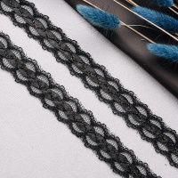 Тесьма с люрексом 50A-UG1286 черный (45,72 м)