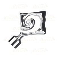 Наконечник MirTex 16 мм Лабиринт Хром L105 мм, h80 мм (2 шт)