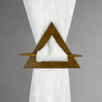 Заколка для штор дерево Треугольник HJ8158AC светло-коричневый (4 шт)
