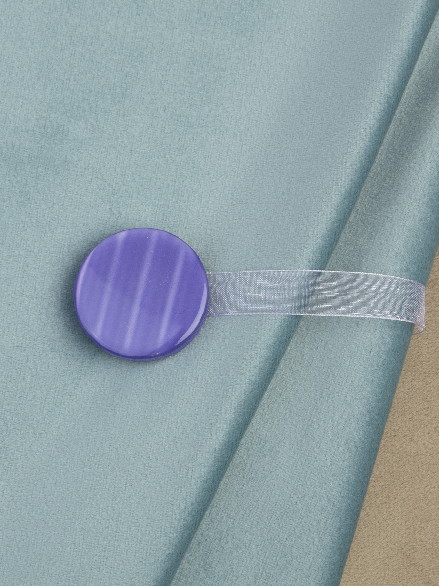 Магнит для штор на ленте А-095-12 пыльно-фиолетовый "Карамель" (d35мм) (уп. 2 шт)