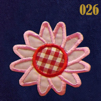 Аппликация розовый цветок 026 (уп. 20 шт.)