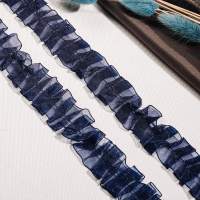 Тесьма-оборка 038-HT1093 темно-синий (25 ярд)