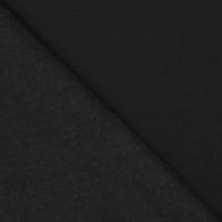 Футер 3х нитка велюр начес компакт 330г/м2, (65%хлопок, 35%полиэстер) шир.185 см черный