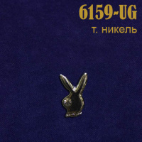 Эмблема-усик со стразами Заяц 6159-UG темный никель (10 шт)