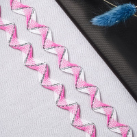 Тесьма-вьюнок 46-HT белый/розовый (50 ярд)