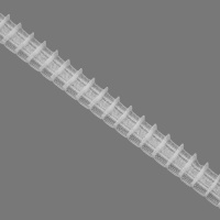 Шторная лента 1511Т (1:2) MirTenda прозрачная 1,5 см/50 м (1 карман, корд-2 лески)