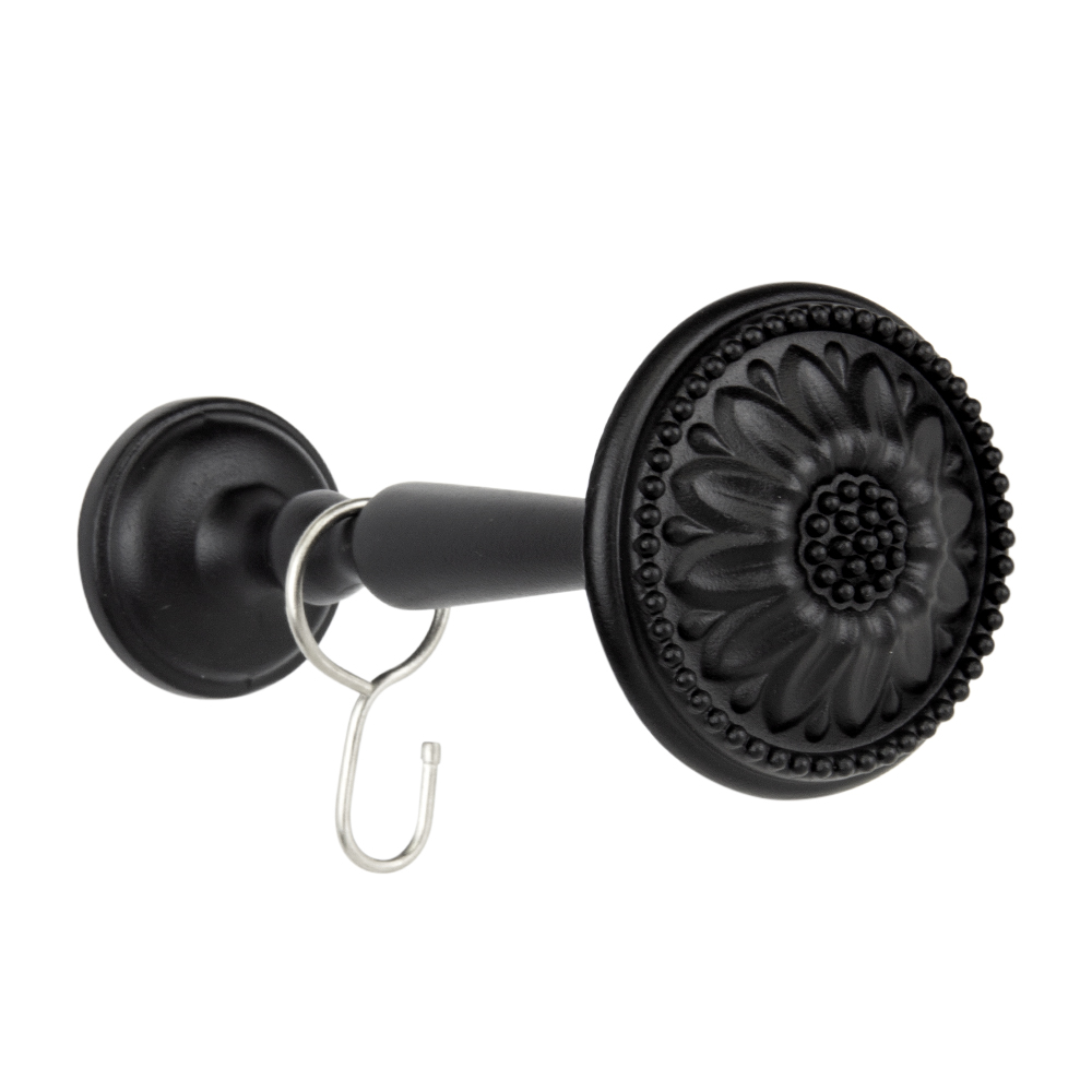 Держатель "Розетка" ЧМ - матовый черный (L115 мм, D53 мм)