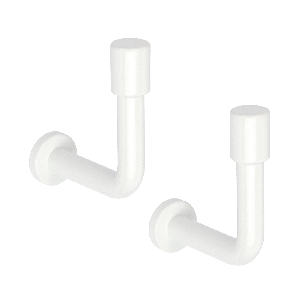 Держатели-крючки для подхватов 13F-1 белый (L 4 см, h 5 см) (уп.2шт)