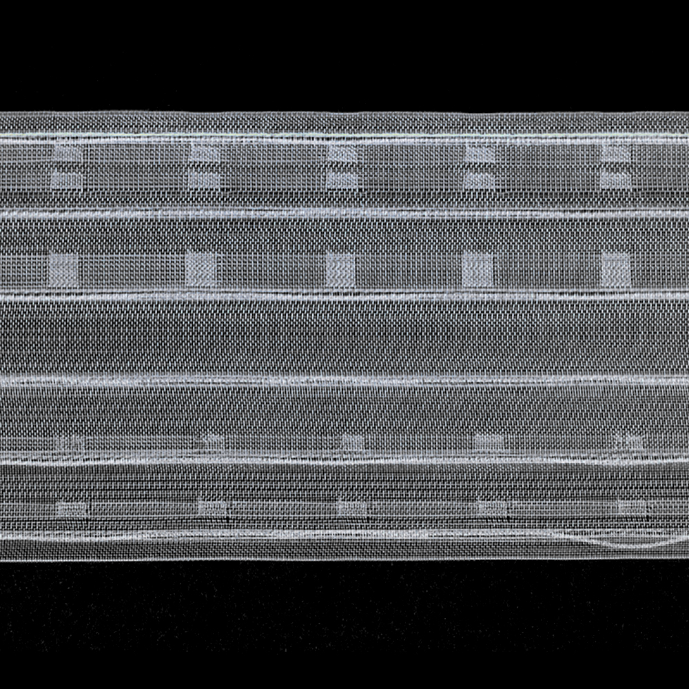 Шторная лента Bandex GABRIEL прозрачная (К=1:2, корд-6 шнуров) 15 см/50 м
