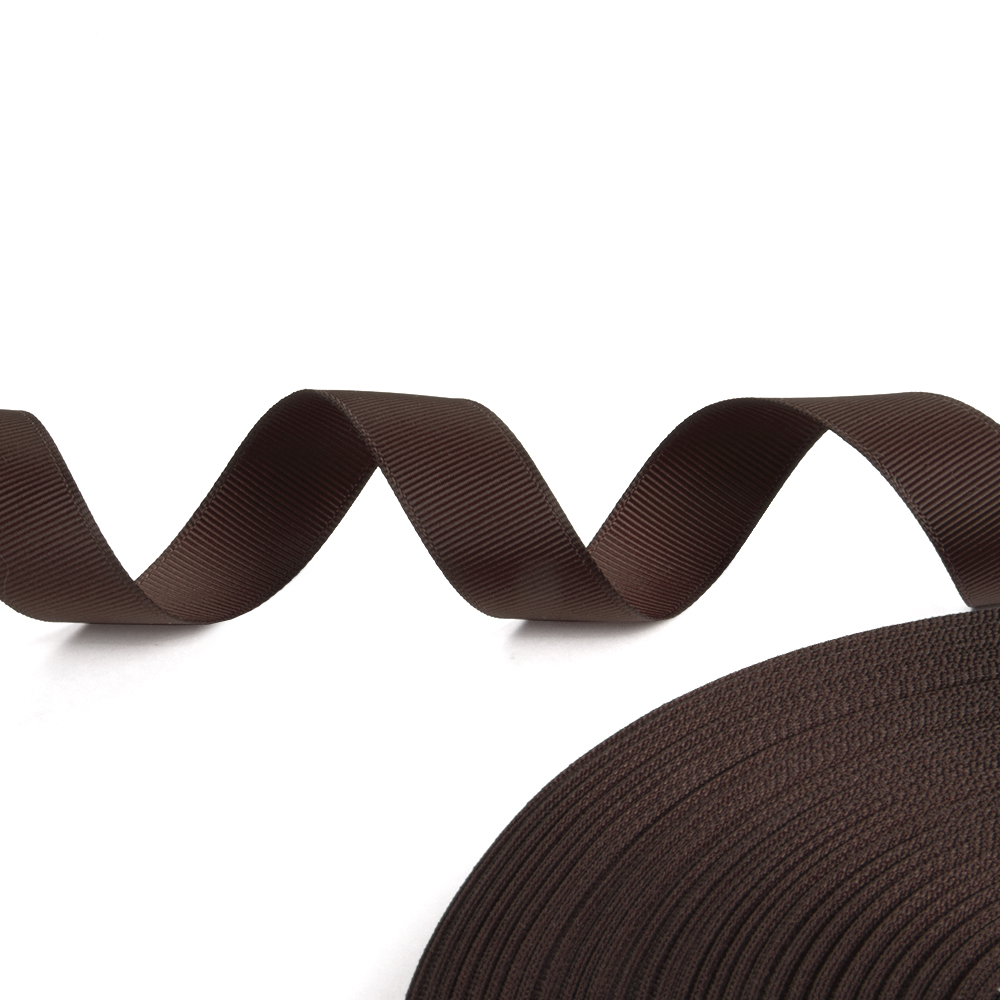 Лента репсовая 868 коричневый 19 мм (6/8") (100 ярд)