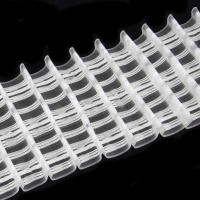 Шторная лента многокарманка 1038-O (1:2.5) прозрачная, (8 карманов, корд-3 шнура) 10 см/50 м