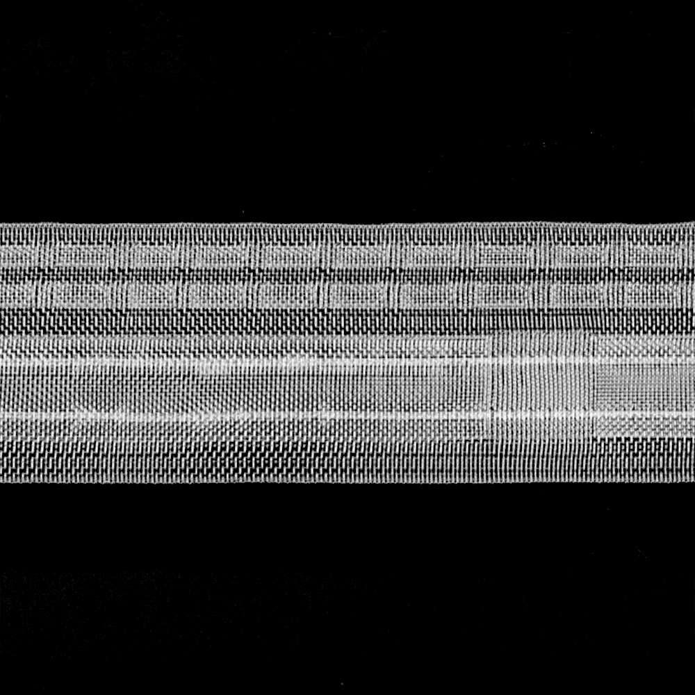 Шторная лента Bandex SUNSET Волна прозрачная (К=1:2,5, корд-2 шнура, крепленее-крючки) 5 см/100 м