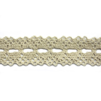 Кружево вязаное QY0056C бежевый, 2.2 см, (50 ярд)