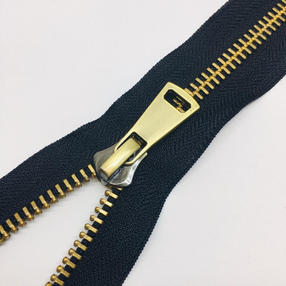 Металлическая молния ТИТАН неразъемная 18 см Т5 (ТТ) (1 замок) антик/черный (10 шт)