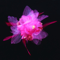 Цветы с пером 57-630 розовый (10)