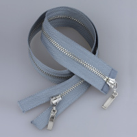 Молния металл 2-замка разъемная 65 см T5 (прямой) никель/серый (GCC316)