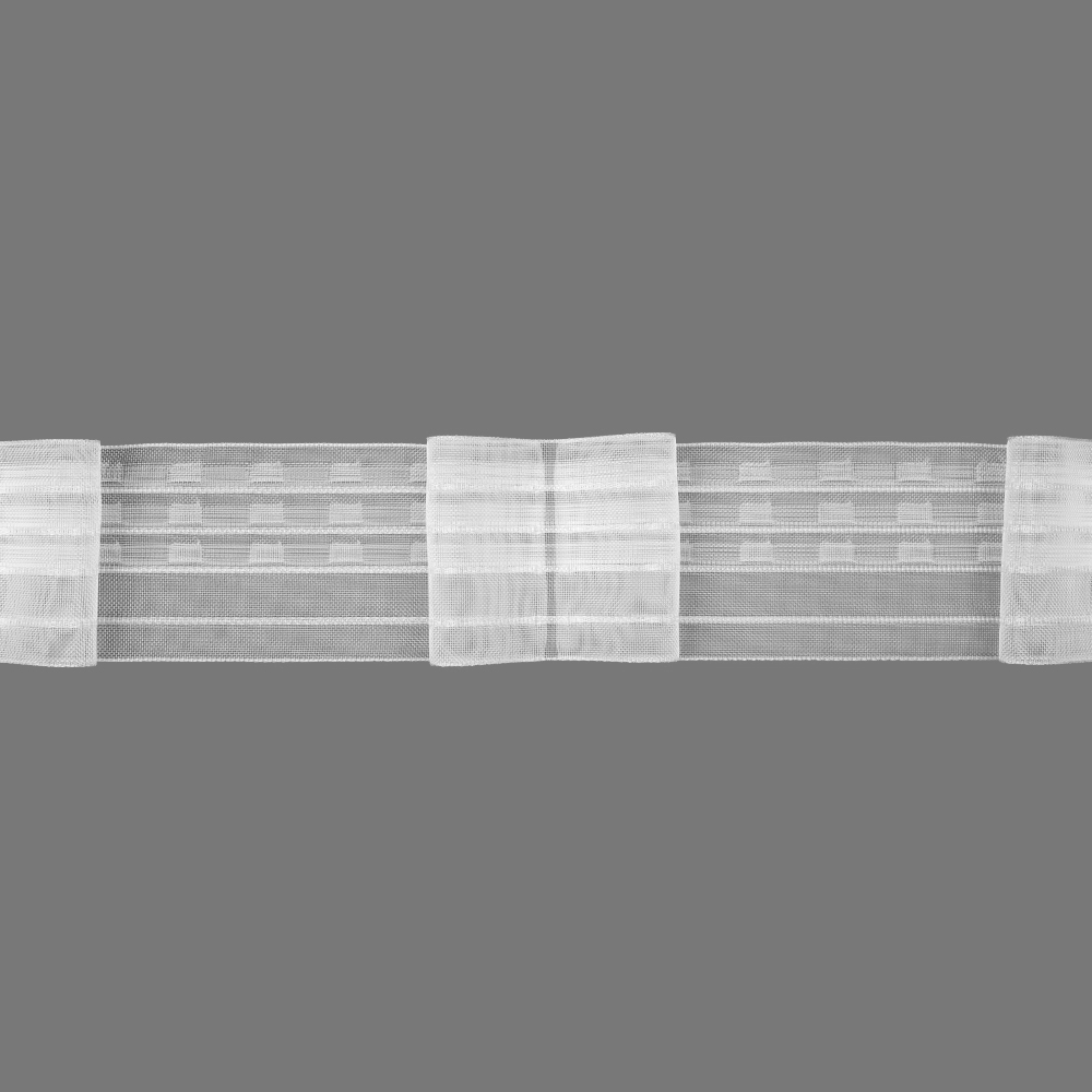Шторная лента "Бантовая складка"4395MP (1:2) Oz-is Premium прозр. 6,3 см/50 м (3 карм, корд 4 лески)