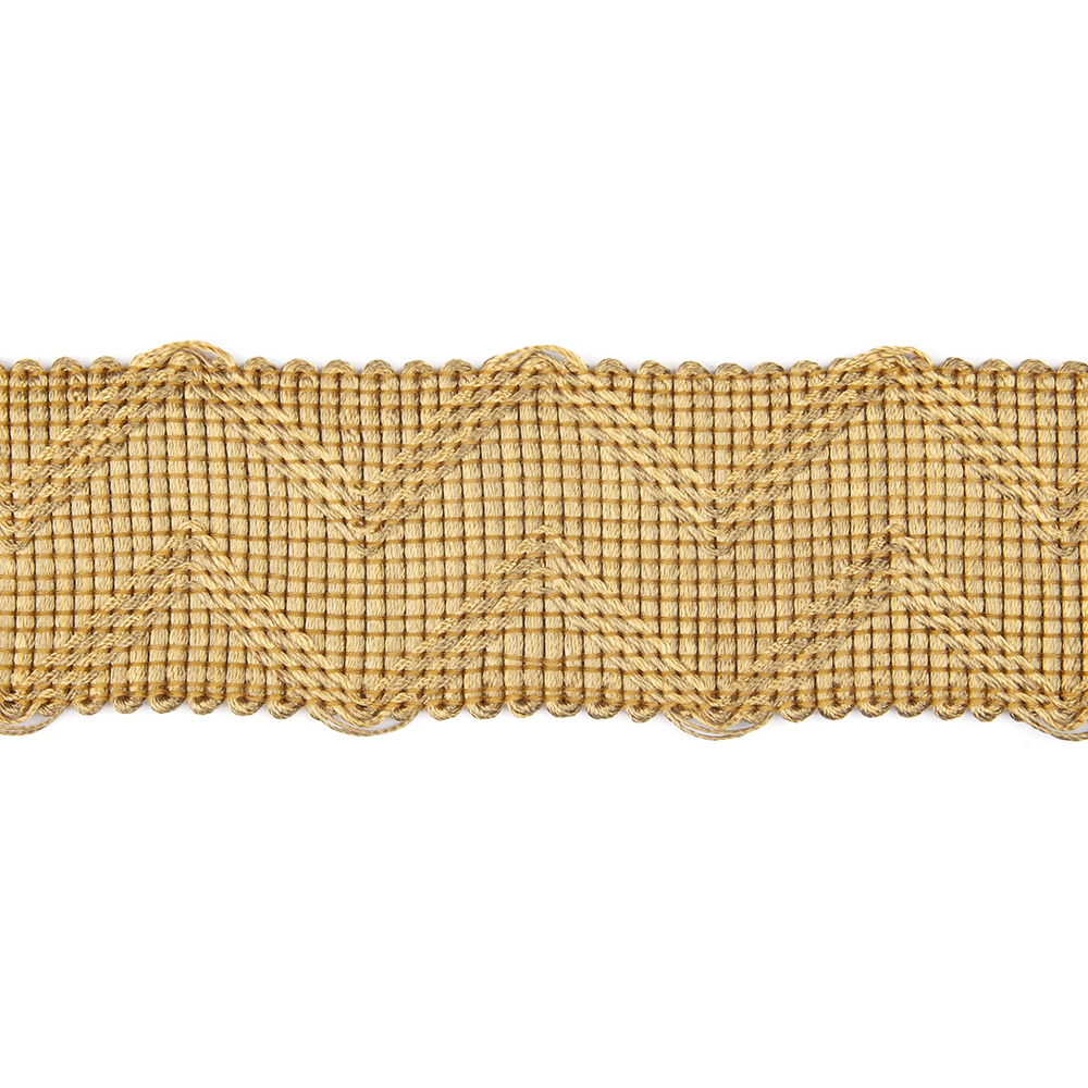 Текстильный бордюр "GUNNY" GP07 (5CM)-0325 Mirtex светлое золото/темно-бежевый (5 см/12,5 м)