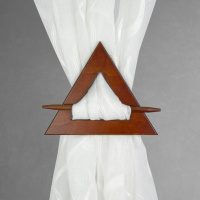 Заколка для штор дерево Треугольник HJ8158AB коричневый (4 шт)