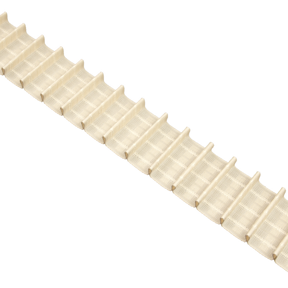 Шторная лента 4436P (1:2) бежевая Oz-is Premium тканая 6,3 см/50 м (6 карманов нит-х, корд-3 шнура)