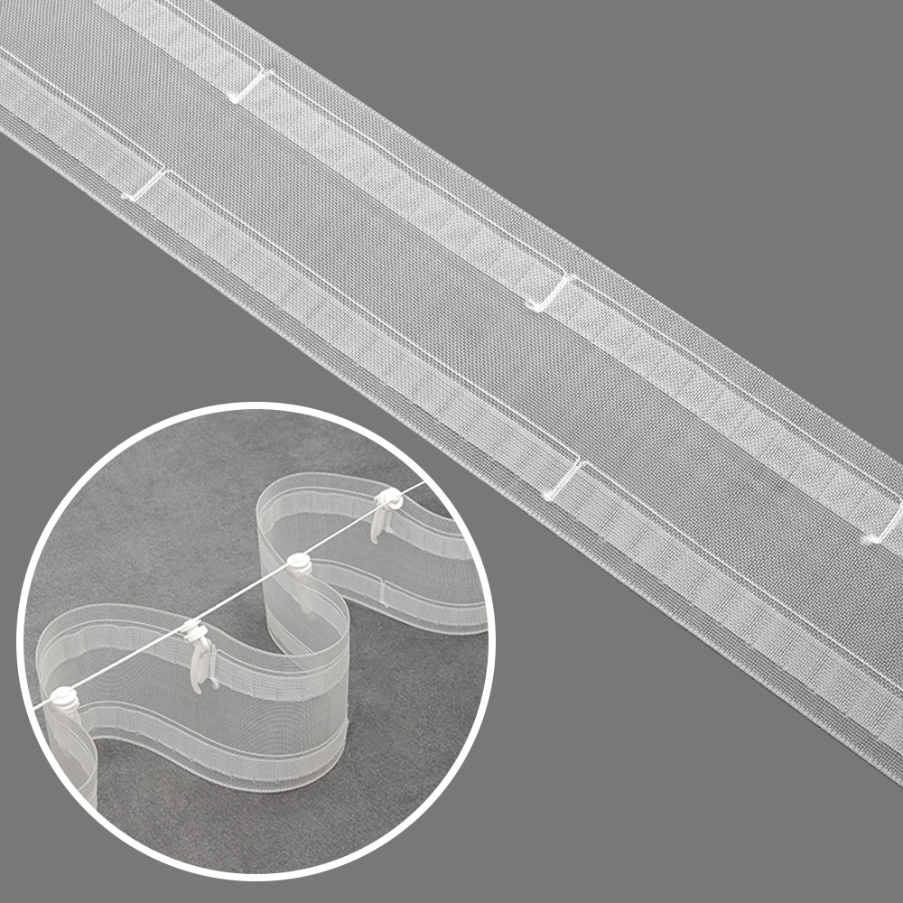 лента шторная многокарманная без кордов для ручной закладки штор и для «Система Волна»