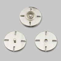 Кнопка пришивная декоративная нержавеющая металлическая HJ001 36L никель (24 шт)