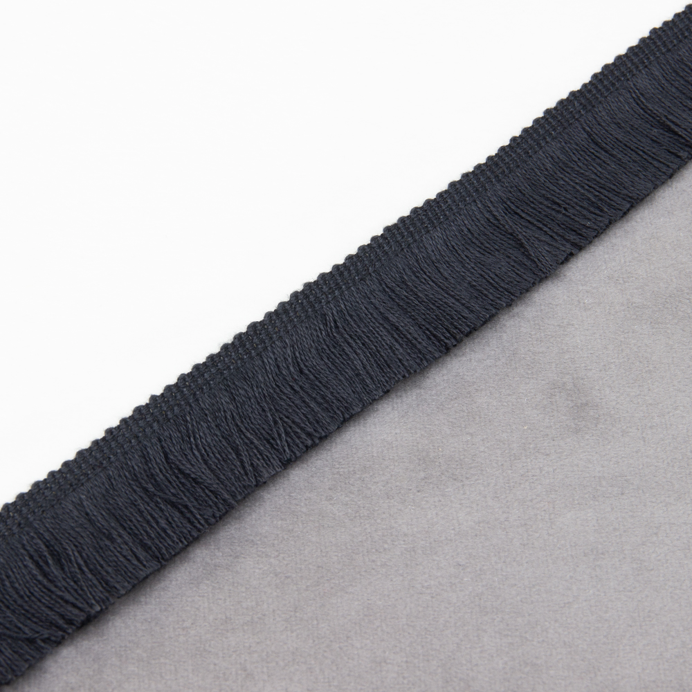 Бахрома - ресничка A12239-6 черный (L 2,5 см/25 м)