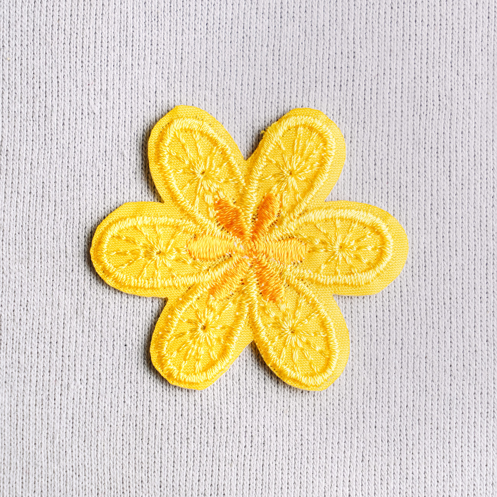 Аппликация клеевая 8# цветок желтый (5 шт)