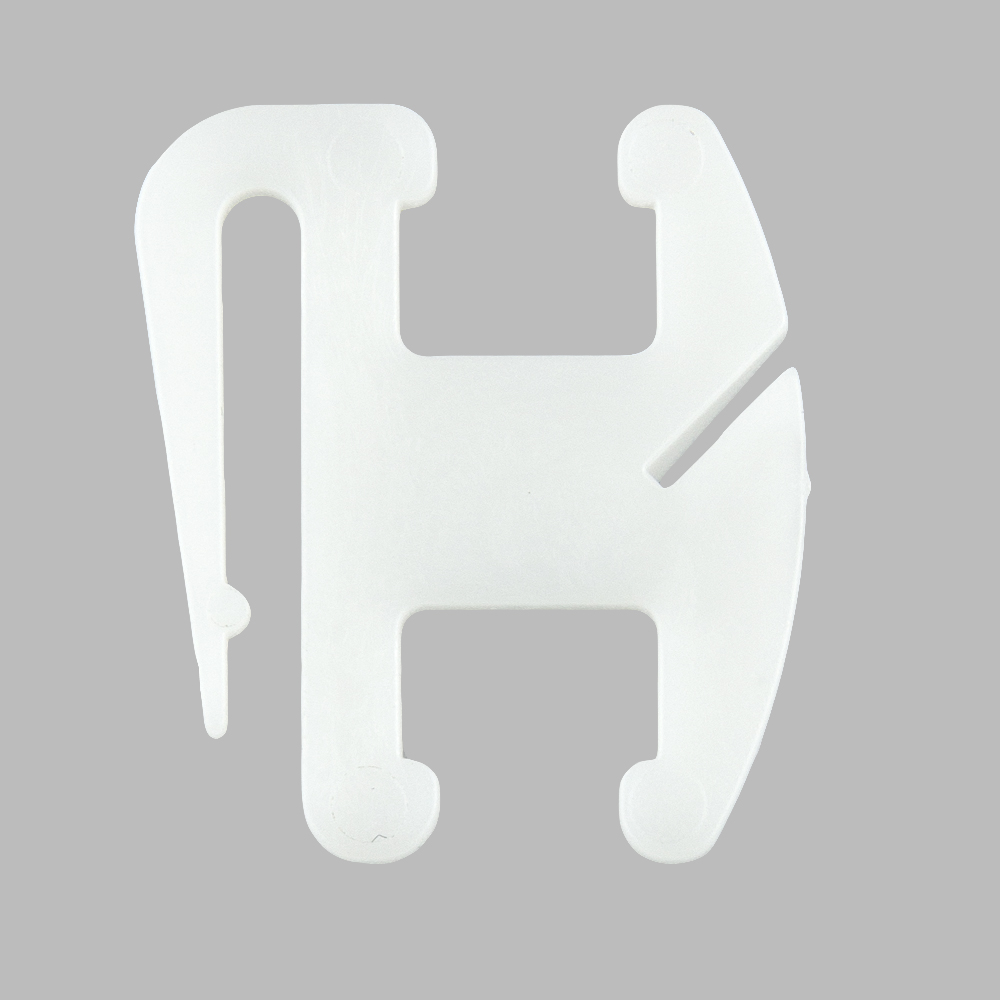 Крючок белый (шпулька) для намотки шнура от шторной ленты 20х30 мм (100 шт)